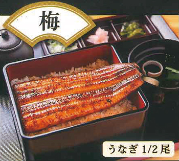 梅 うなぎ1/2尾