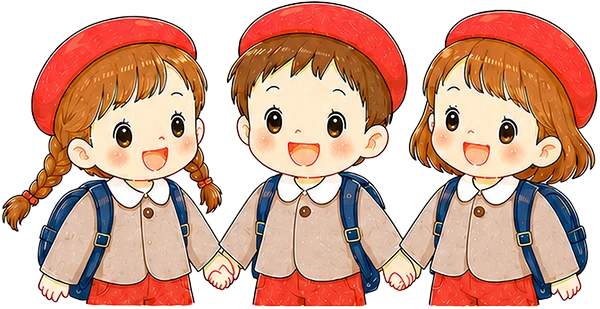 制服を着た幼稚園児のイメージ